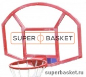 Баскетбольный щит полукруглый 120х90 см оргстекло 10 мм на металлической раме