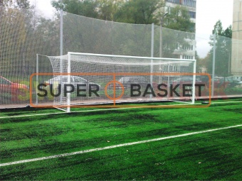 Ворота футбольные 7,32х2,44 м игровые алюминий стационарные овальная труба ГОСТ Р 55664-2013
